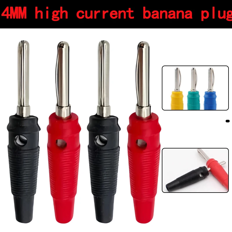 

4mm High Current Stackable Banana Plug with Screw Connection and Insulated Shrouded Shell