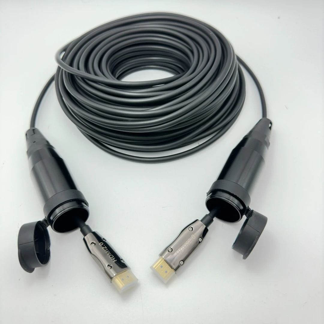 Armored HDMI fiber optic cable LED screen frost-resistant ultra-flexible cold-resistant 20m30m50m60m70m80m100m