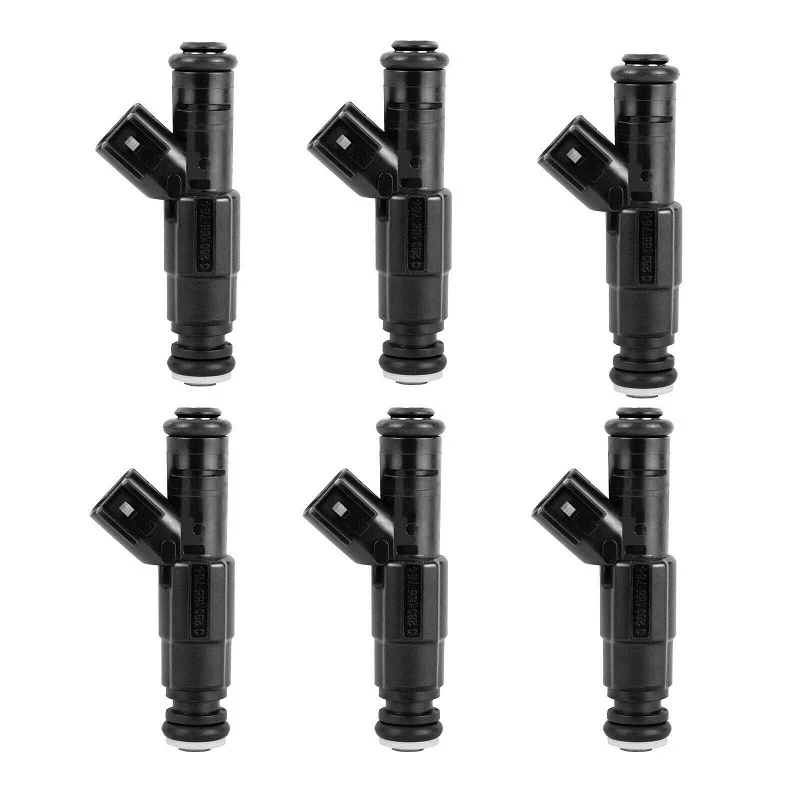 6Pcs Fuel Injectors 0280155784 Upgrade Bosch 4-Hole For Jeep Cherokee Wrangler 4.0L 1999 2000 2001 2002 2003 2004