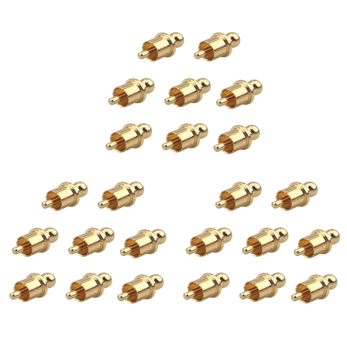 24Pcs Socket Cover Cap Gold Plated Cap Plug Short-Circuit Socket Phono Connector Shielding Shielding Plug