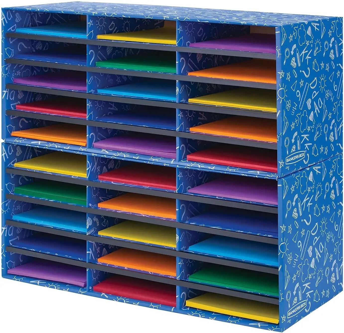 

Classroom Mail Sorter with 30 Compartments, Ideal for Organizing Documents and Supplies in Schools or Offices