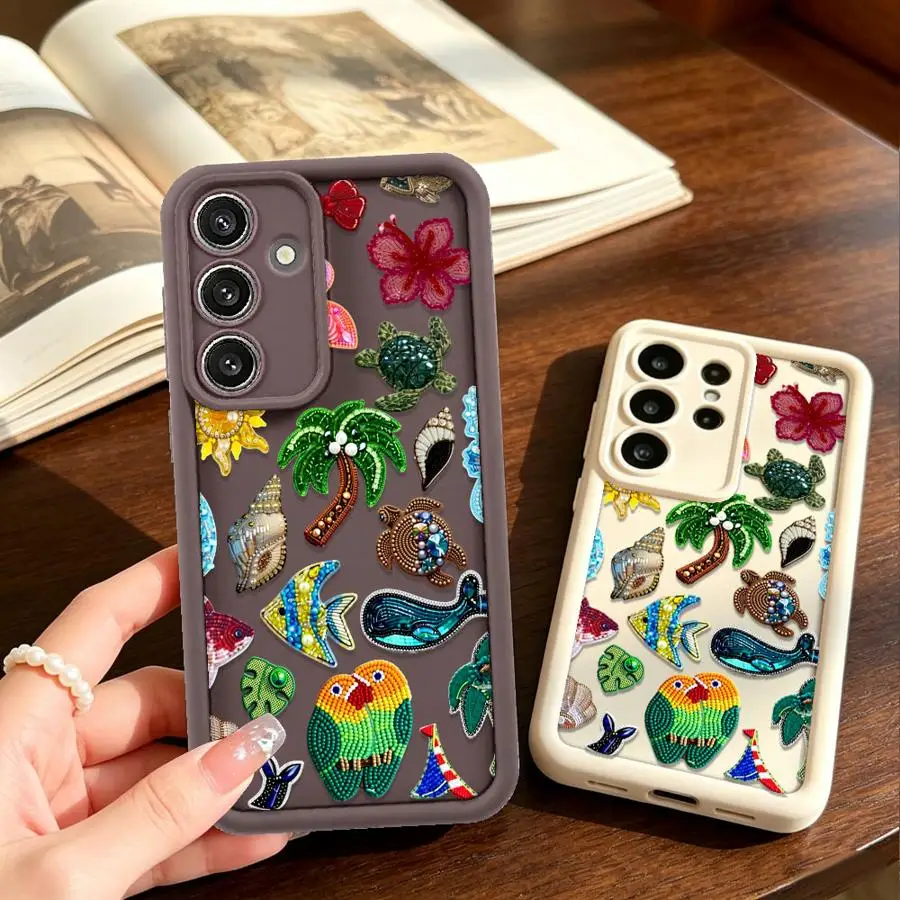 Phone Cover Case for Samsung Galaxy S26 Note 20 Ultra S21 S23 S25 S24 ultra S20 FE S22 Plus Ocean Color Marine