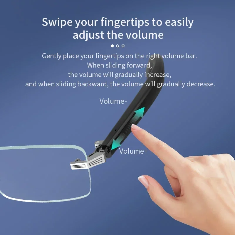 Smart Glasses Bluetooth Eyewear Multifunctional Earphones Ios Android Compatible Anti-blue Light