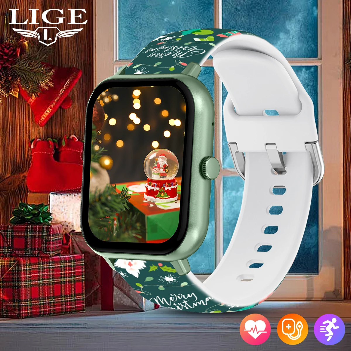 

LIGE Men Smart Watch Women 1.83'' Full Touch Screen Watches Bluetooth Call Waterproof Sport Smartwatch Ladies Man Christmas Gift