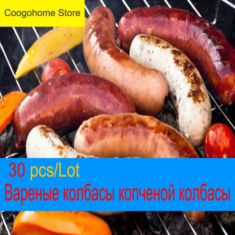 

30 Pcs/Lot BBQ Casings for Sausage,Each BBQ Length:30cm Wide:4cm,Salami,Hot Dog Tools Sausage Packaging Tools Inedible Casings