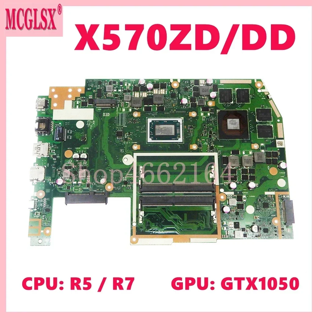 

X570ZD/DD with R5 or R7 CPU GTX1050 GPU Mainboard For ASUS X570ZD YX570ZD YX570DD X570D X570Z X570DD Laptop Motherboard