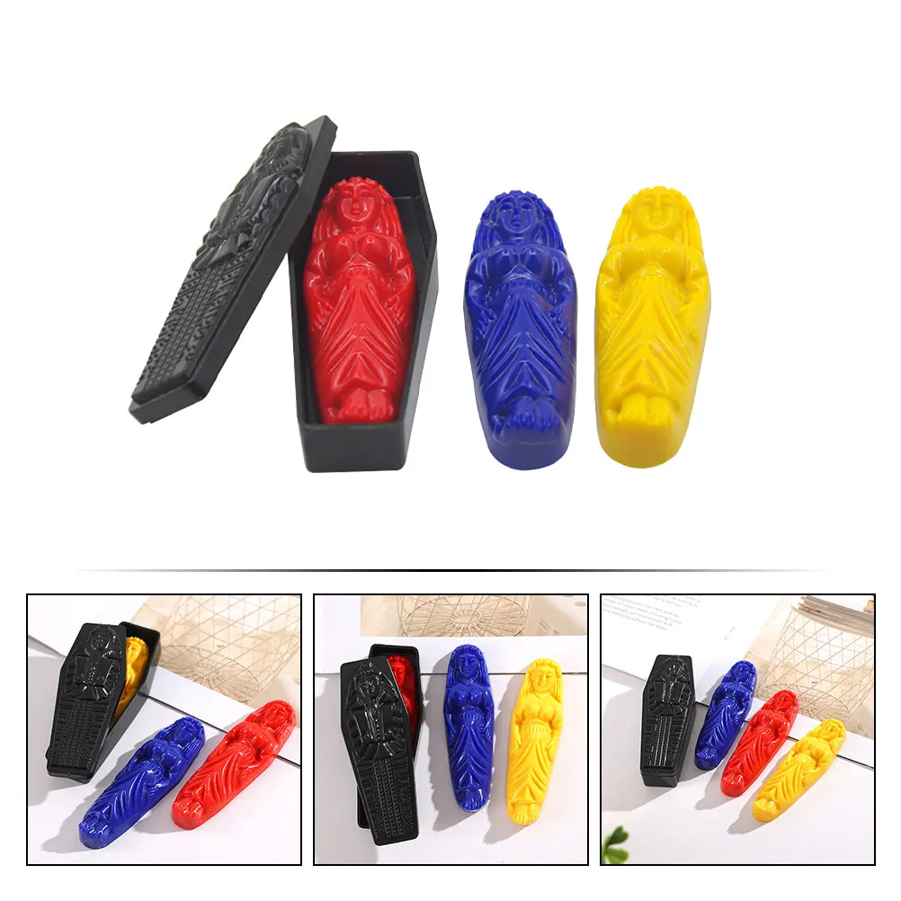 Puntelli per mummia Ornamenti di Halloween Miniature decorative in plastica Set Accessori a forma di bara Bomboniere Atmosfera festosa Fai da te