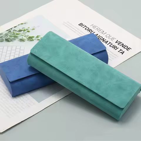 PU Leather Glasses Bag Protective Sunglasses Cover Case Box Reading Eyeglasses Pouch Eyewear Protector Case Accessories 1Pc