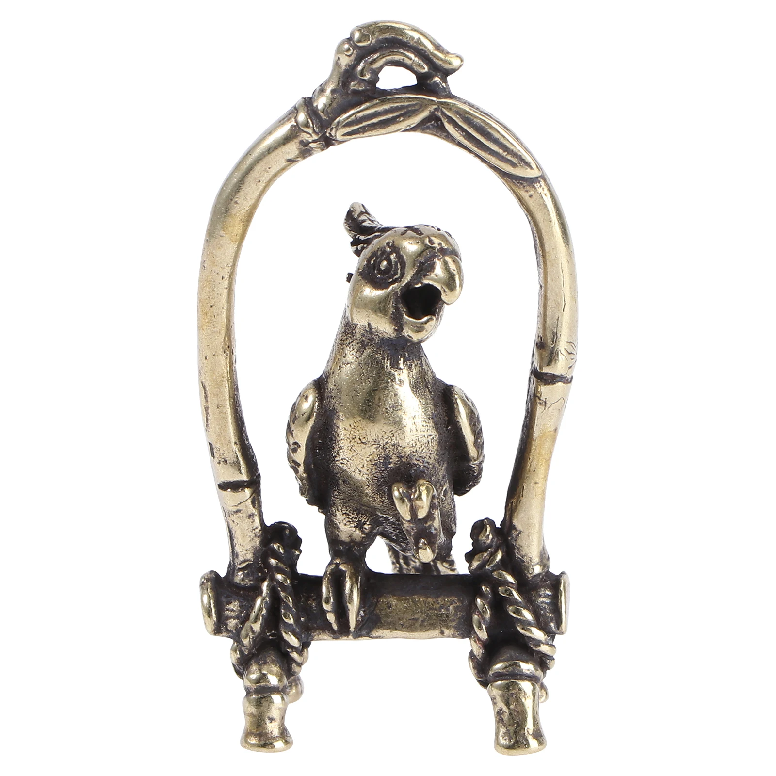 

Parrot Shape Pendant 5 1x2 5cm Decorative Brassware Tea Pet Adornment Sturdy Quality Creative Details Stylish Home Jewelry