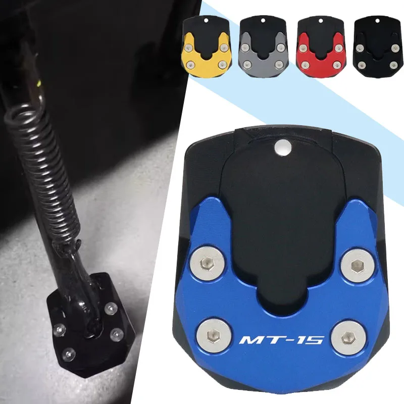 

Motorcycle CNC Kickstand Foot Side Stand Extension Pad Support Plate For MT-15 ABS MT15 MT 15 2015-2021