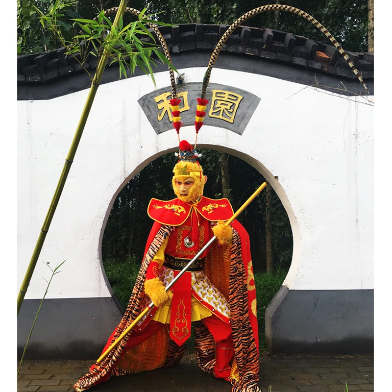 Cosplay Journey to the West Clothes Wukong Performance Costumes Monk Pig Eight Ring Props Full Set