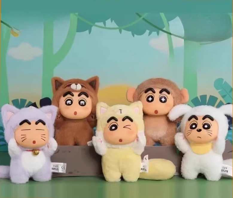 Crayon Shin chan grande queue série vinyle poupée en peluche pendentif poupée mignonne jeu à la mode boîte aveugle modèle jouet Collection poupée cadeaux
