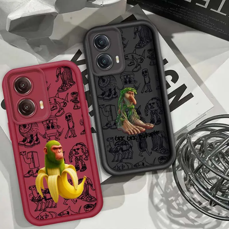 

Brr Brr Patapim Tung Sahur For Motorola G85 Edge 50 G24 G35 E14 G04 G34 G Stylus G54 G13 G32 G14 5G Eye Ladder Phone Case