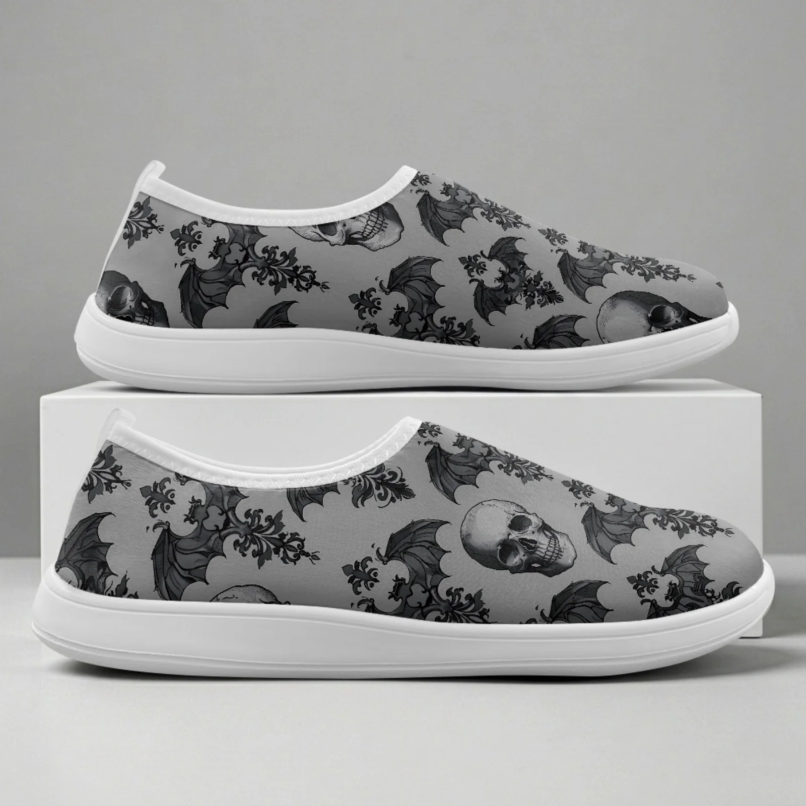 XIXIRIMIDO Chaussures à enfiler à bout large pour femmes, Chaussures d'infirmière, Baskets et chaussures décontractées pour hommes, Zapatillas de Mujer Feminino Halloween