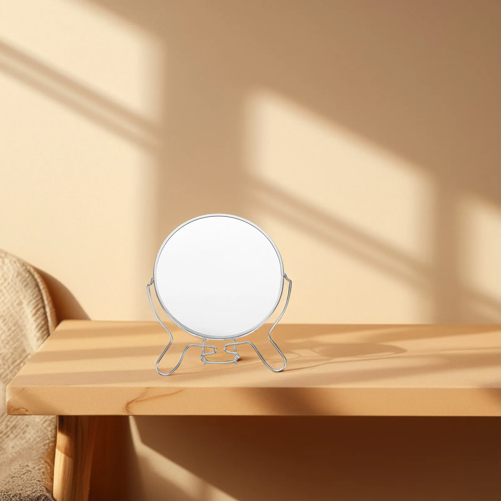 

Декоративное двустороннее компактное зеркало для макияжа, вращающееся настольное зеркало для женщин, милое двустороннее зеркало для туалетного столика