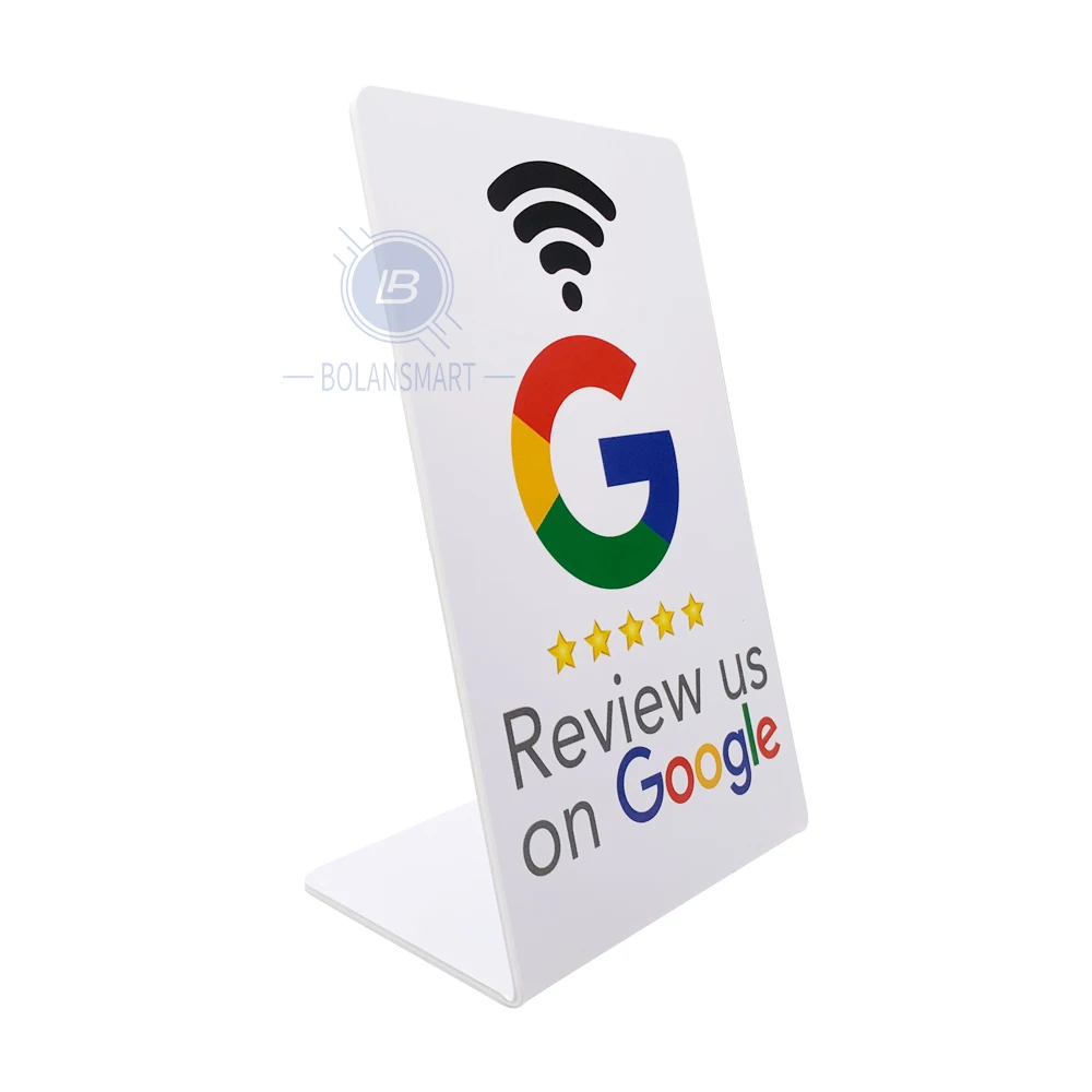 1pc 13.56MHz NTAG215 Google Review Card NFC Tap URL For Android/iPhone Social Business Reviews Compatible with Instagram