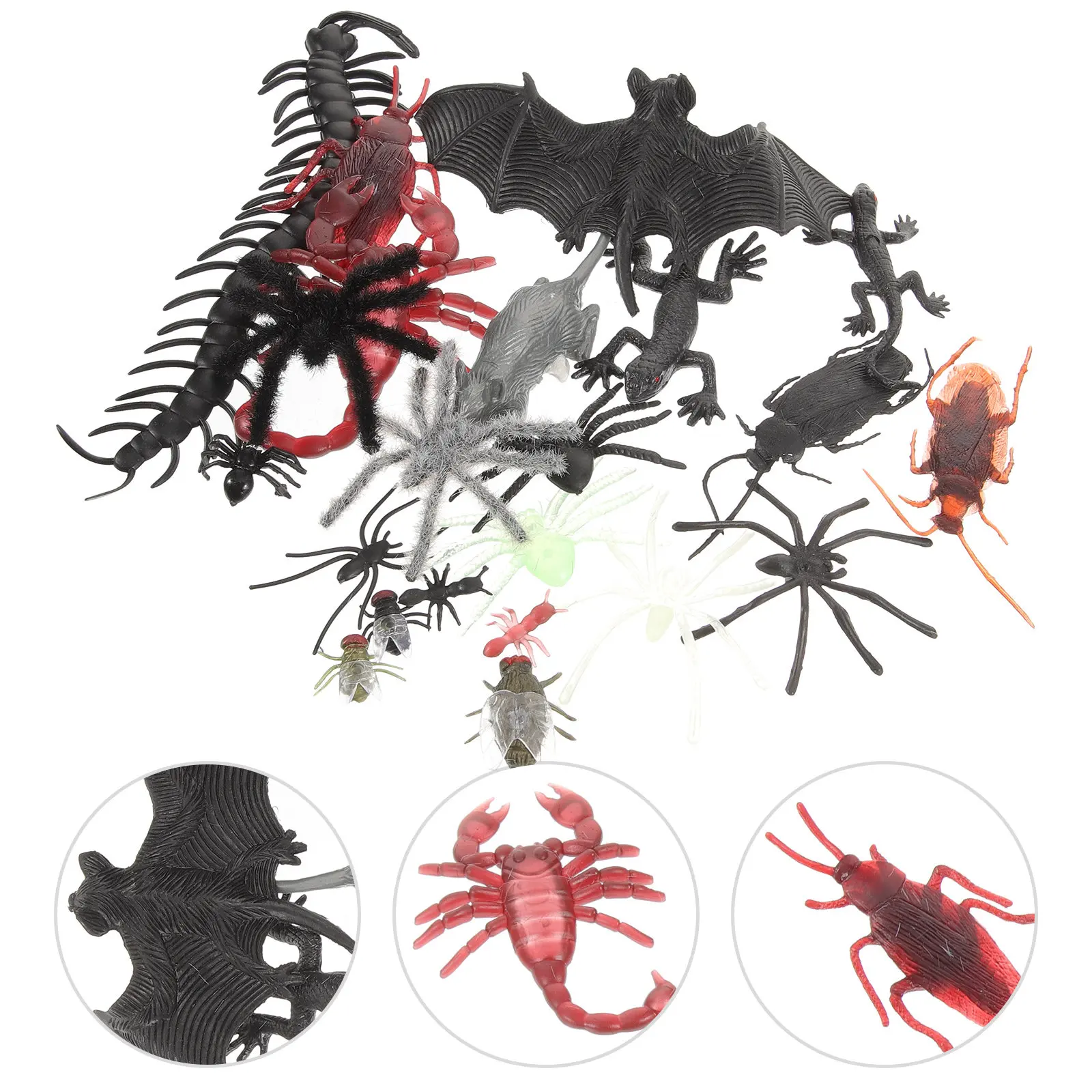 

40Pcs Realistic Insect Learning Tools Educational Cognitive Playset for Kids Adults Science Teaching Decor Desktop Micro