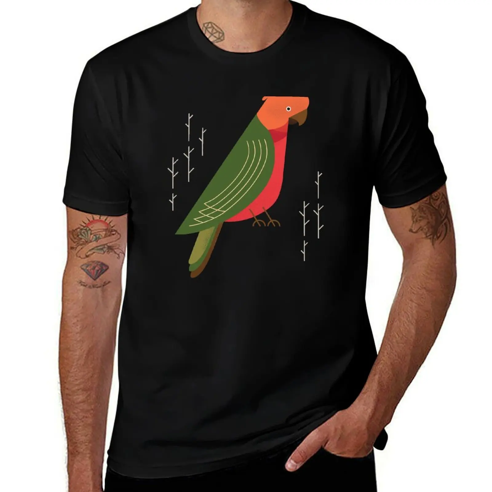 

Australian King Parrot, Bird of Australia T-Shirt cotton t shirt man man t shirt heavy cotton man t shirt designer T-Shirt
