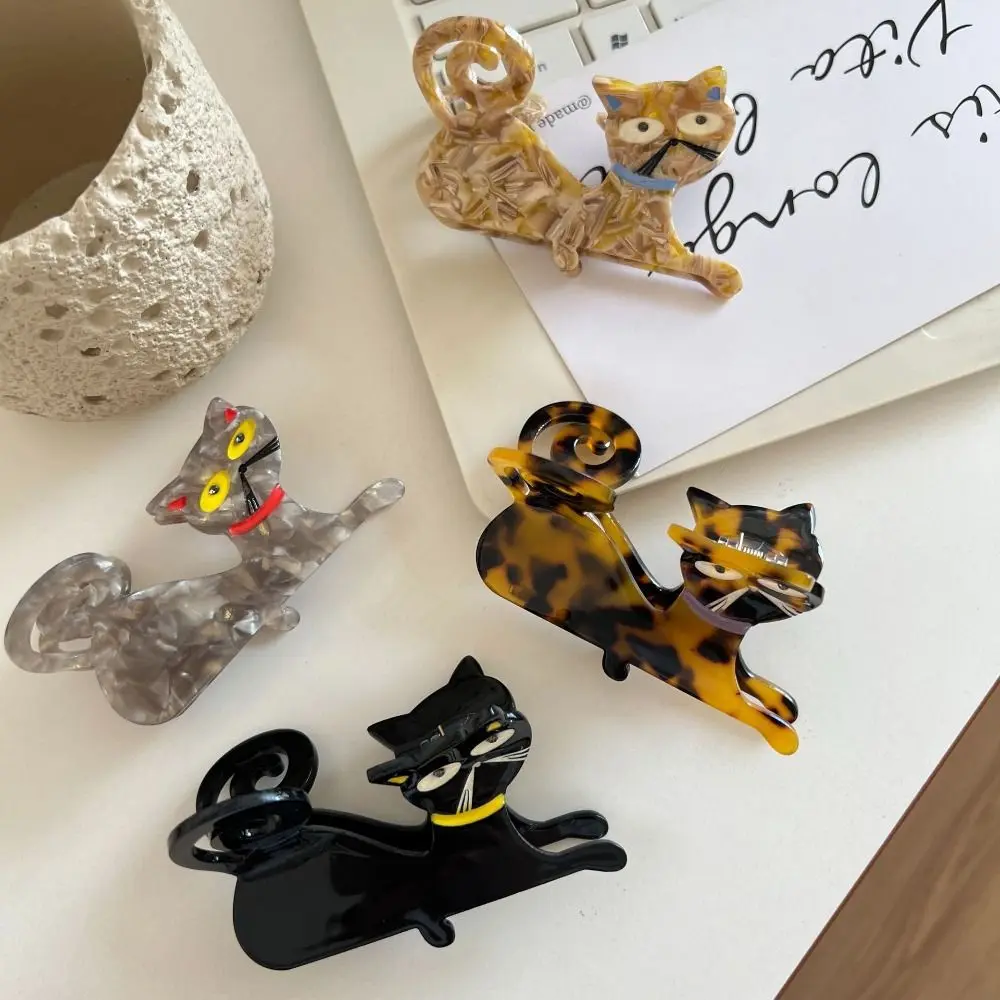 

Креативная уксусная кислота, ацетат, кошачий коготь, мультяшная заколка для волос, заколка для волос в виде животного, головной убор, корейский стиль, зажим в виде акулы, женский