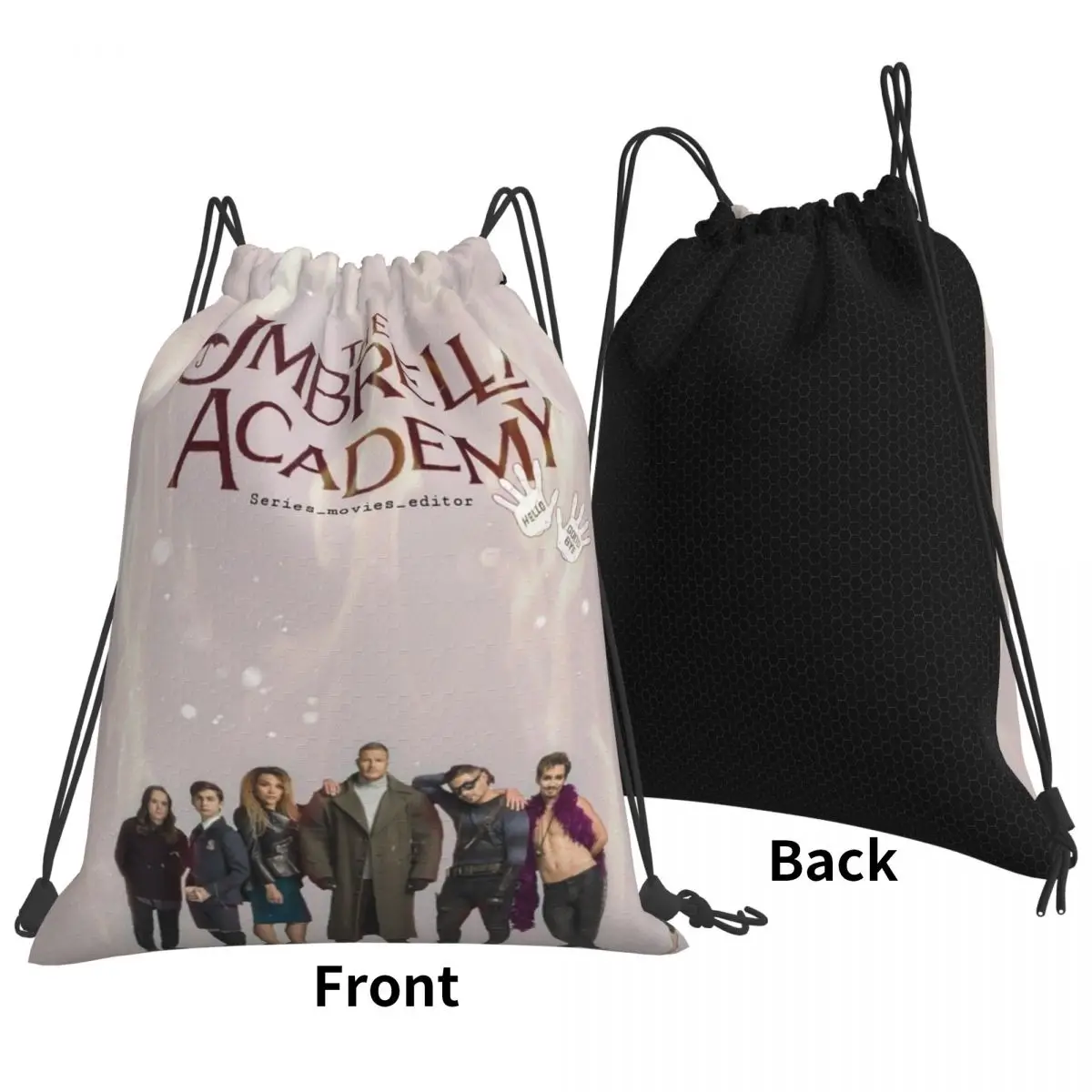 The Umbrella Academy Tv Backpacks Fashion Drawstring Bundle Pocket Sports Bag Book Bags for Travel Students