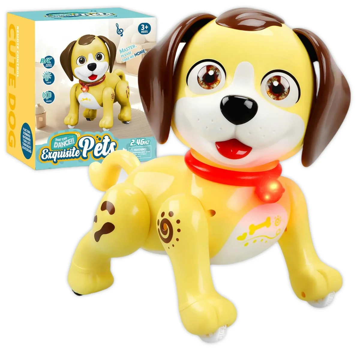 

Interactive Robot Pet Puppy Dog Toy for Kids That Acts Like a Real Dogs Walking Barking with Toddler, Girls Boys, birthday Gift