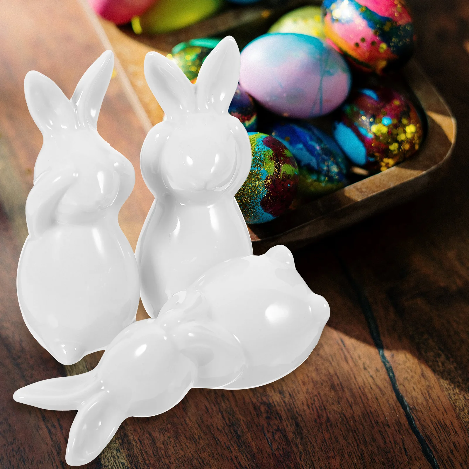 

Bunny Figurine Decor Ceramic Animal Figurines Ornament Garden Statue Decorations Statues