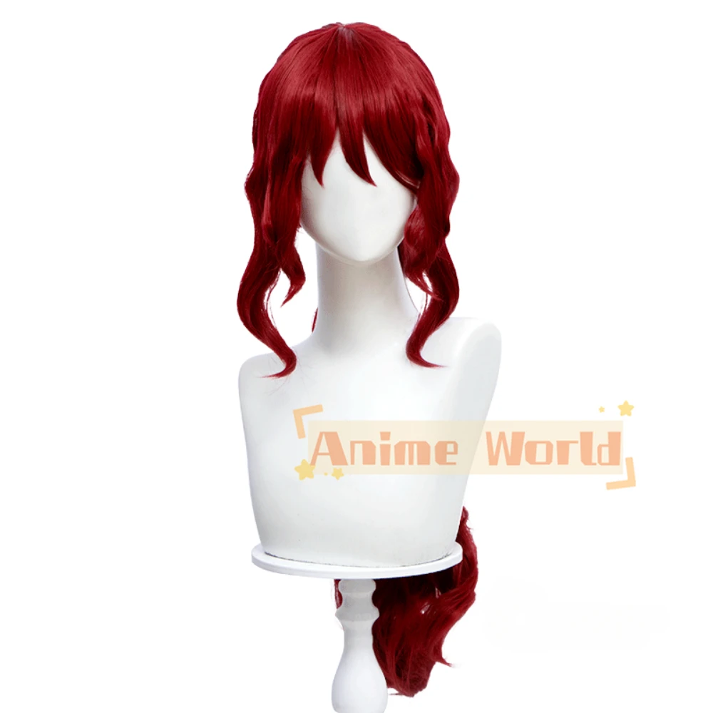 Romantic Killer Cosplay Kyoko Hoshino Wig Red Ponytail Wigs Synthetic Heat Resistant Hair for Halloween Costume Role Play