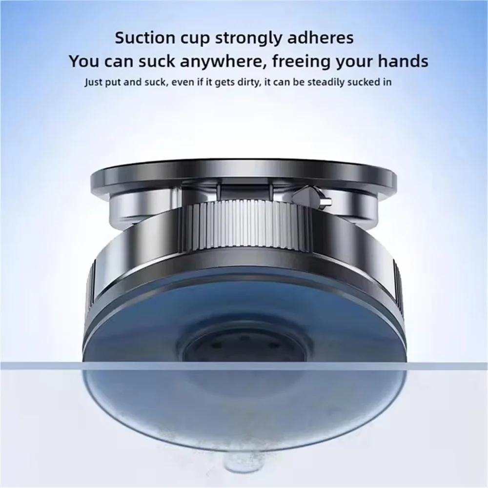 MEUYAG 2025 new Car Magnetic Vacuum Adsorption Bracket 360 Rotating Double Side Suction Cup Mobile Phone Holder Live Streaming