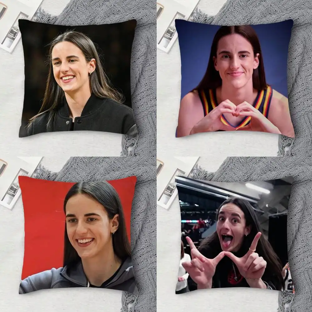 

C-Caitlin Clark Double-sided Printed Square Decorative Cushion Cover for Sofa Living Room Home Decor