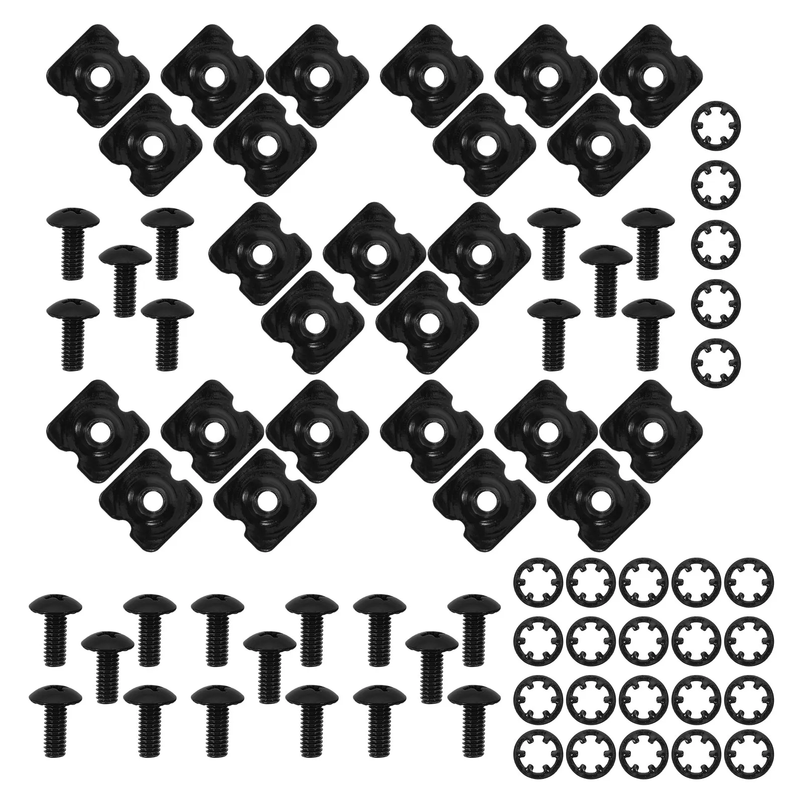1Set Football Backplate Screws Black Metal Replacement Fasteners Shoulder Pad Hardware Kit Small Screws for Football Protective
