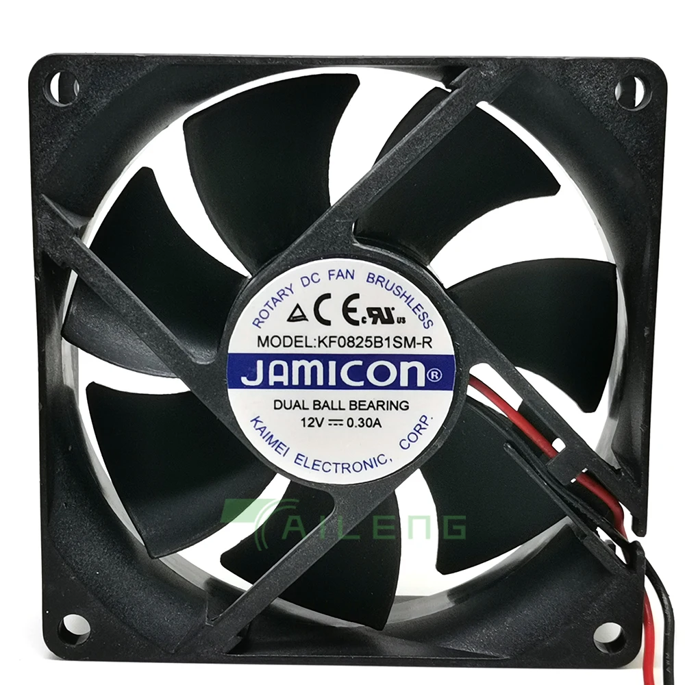 NEW 8025 kf0825b1sm DC12v 0.30a 8cm 80*80*25MM chassis cooling fan 2wires