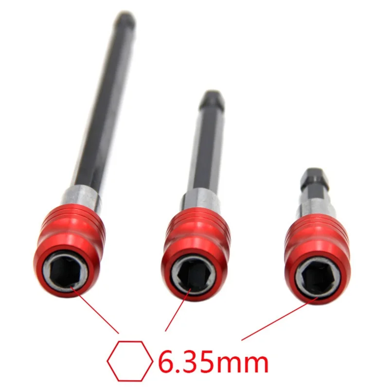 1/4 Inch Hex Shank Extension Rod 60mm 100mm 150mm Quick Release Screwdriver Drill Bit Holder Magnetic Extension Rod For Drilling