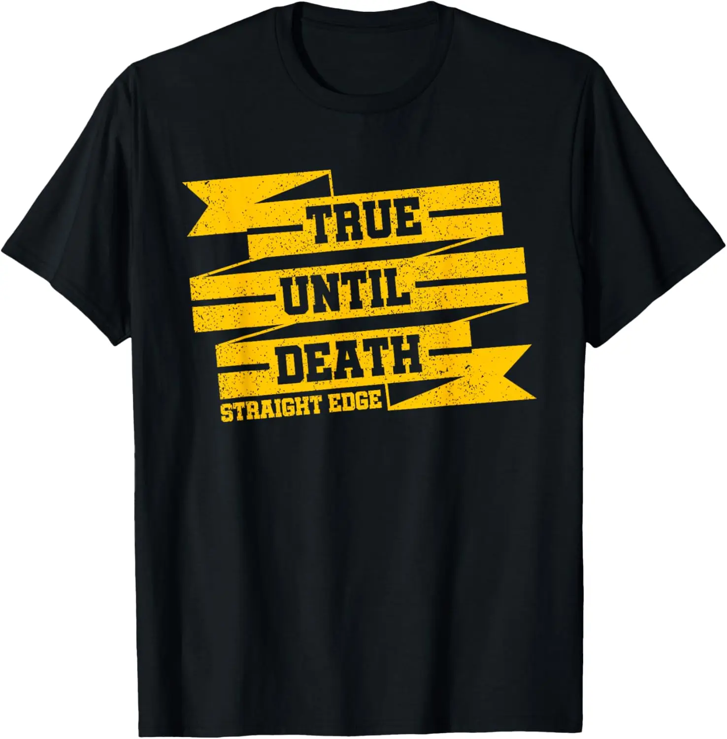 

Футболка с прямым краем и надписью true Till death