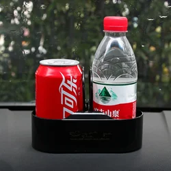 Car Cup Holder Dual Hole Drinks Holder Black Multifunction Portable Vehicle Storage Box Bottle Holder Stand Interior Accessories