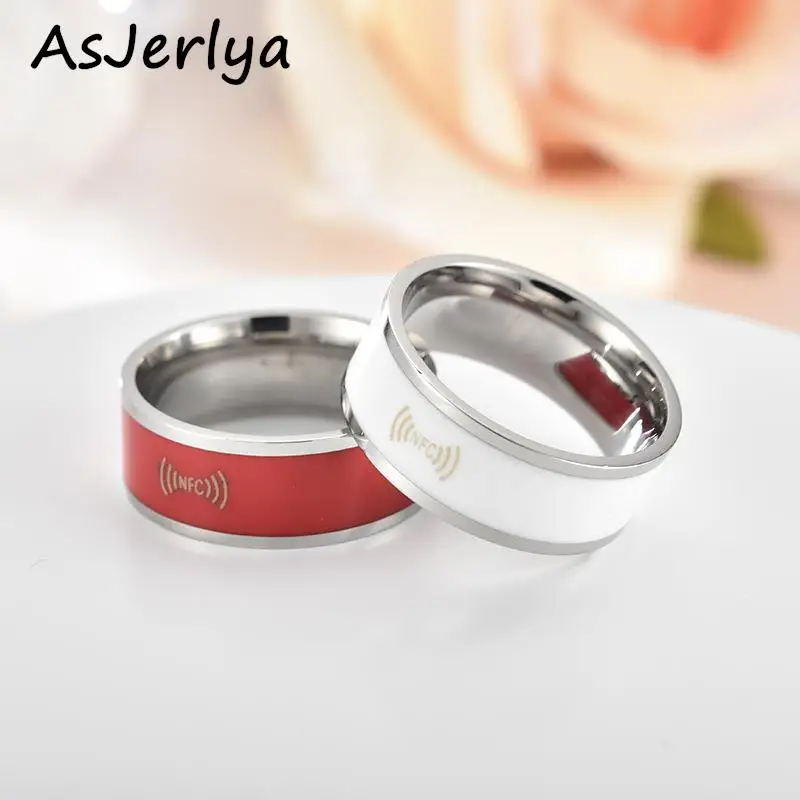 Smart Editable Nfc Multifunction Ring Android System Cell Phone Applicable Stainless Steel Waterproof Finger Ring Jewelry Gift