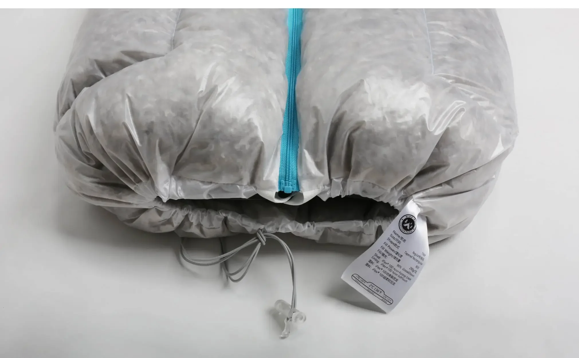 AEGISMAX Wind Hard Tiny Wearable 800FP Gänsedaunenschlafsack Ultraleichte Camping-Steppdecke-Hängematte – Detail 9