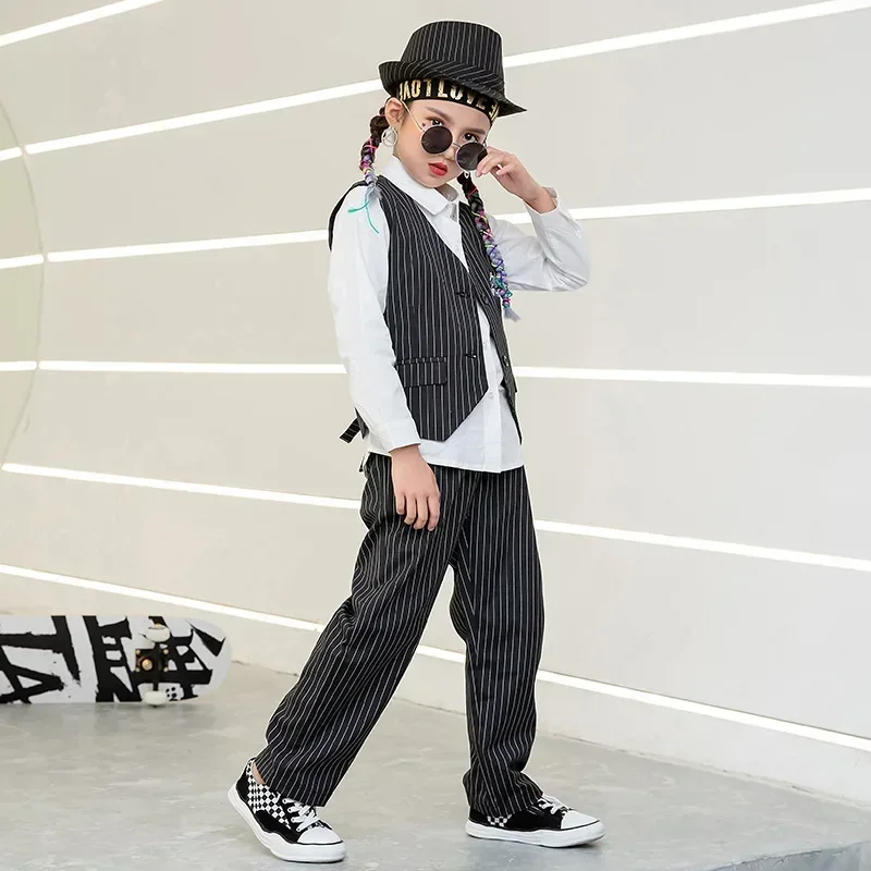 زي أداء للأطفال، ملابس المسرح لرقص الهيب هوب للأولاد والبنات، صدريات جاز كسر الشارع