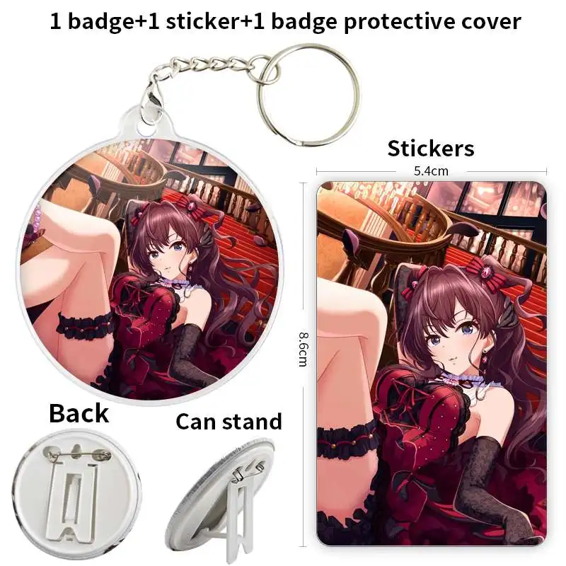 Ichinose Shiki Anime Character Game Soft Button Badge Brooch anchor Peripherals Pin Fandom Decoration Chest tag Personalized