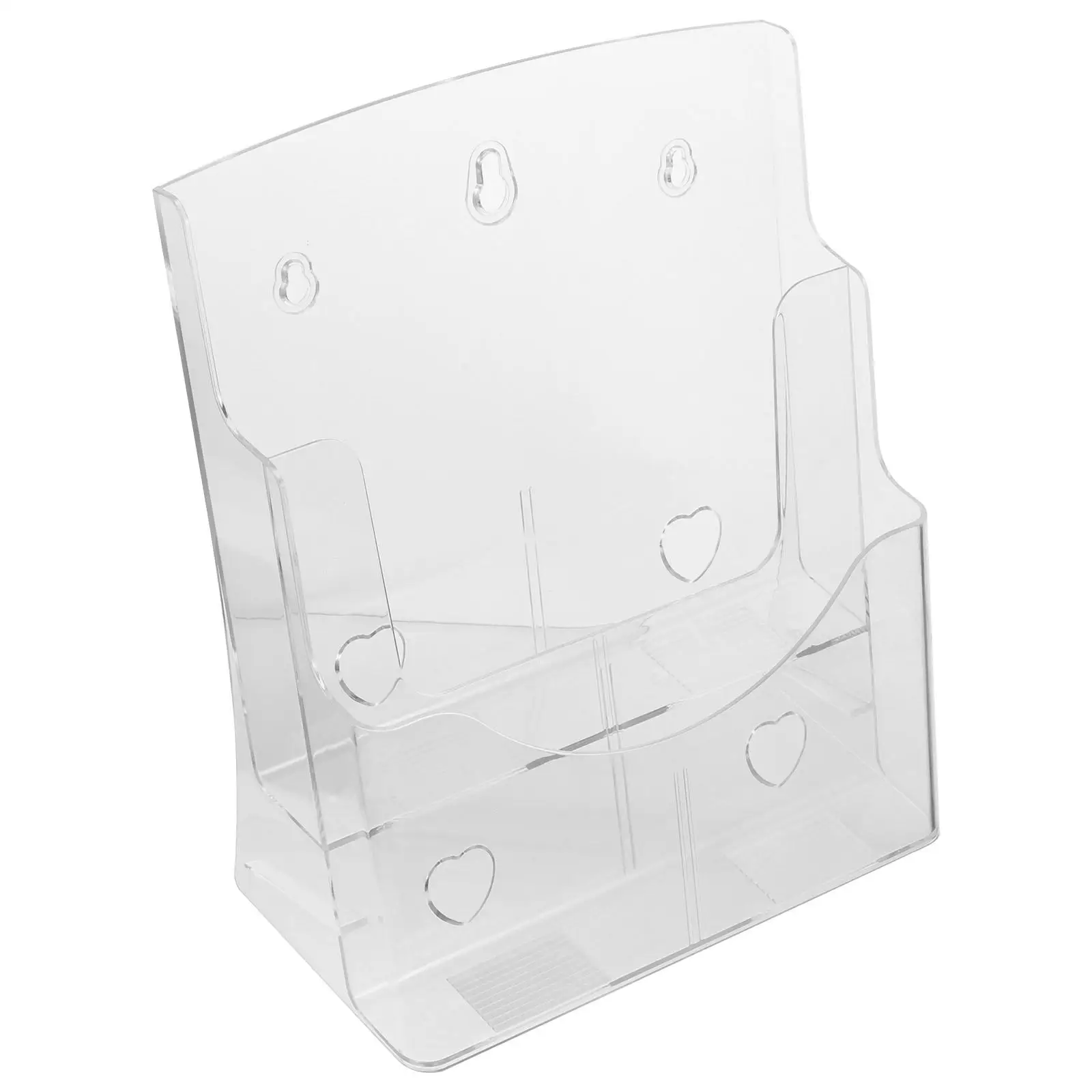 Acrylic A4 Double Layer Document Rack Brochure Stand Card ganizer Paper Holder Desktop Storage Solution Display