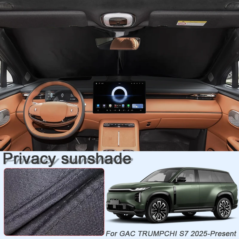 

Car Black Window Privacy Sunshade For GAC TRUMPCHI S7 2025-Present Auto Anti-UV Heat Insulation Protect Cover Interior Accessory