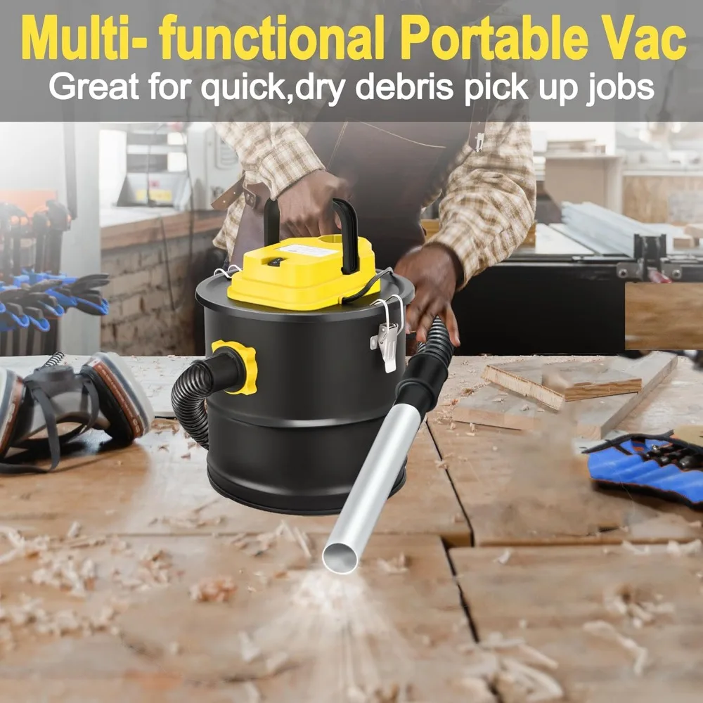Ash Vacuum Cleaner, Pellet Stove Vacuum Cleaner with Blower Function, 800W Powerful Suction 2.6 Gallon All-in-One Ash Vacuum