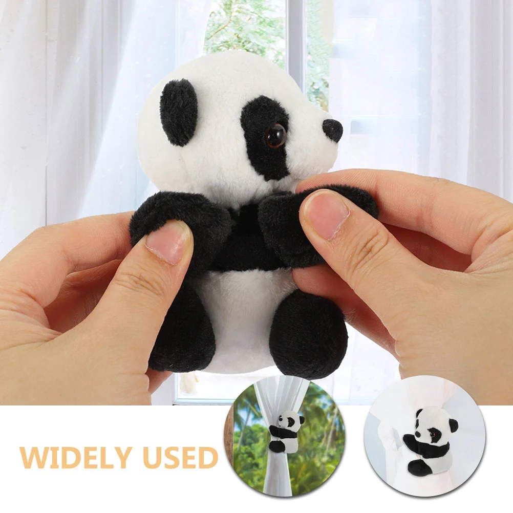 2 piezas Panda Clip Note Memo Clips Mini Peluche Pandas Dedo Niños Juguete para Foto Animal