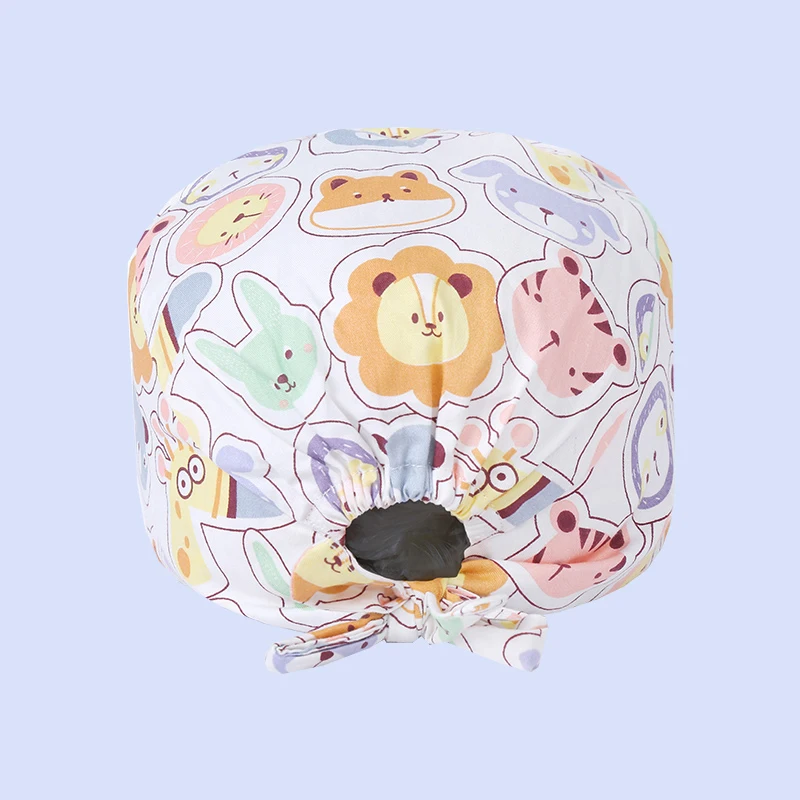 Cartoon Print Scrub Caps Pattern cappello chirurgico infermieristico per donna uomo 100% cotone ICU plastica estetista Chef dentista Skull Cap