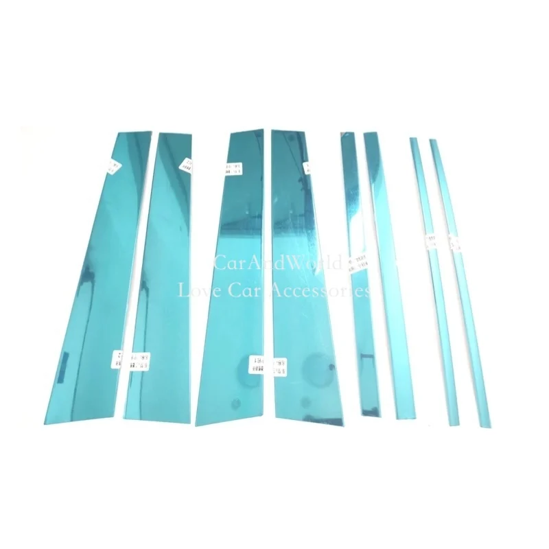 Stainless Steel For Toyota Land Cruiser 2008-2021 Center Pillar Cover Car Window Trims Middle Column Frames Decorate Accessories