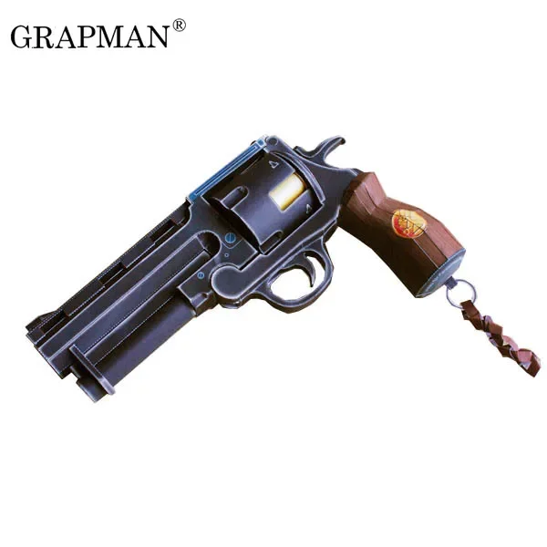 

Hellboy Revolver Model Weapon Gun 3D Stereo Hand-made Drawings Firearms Military Toys