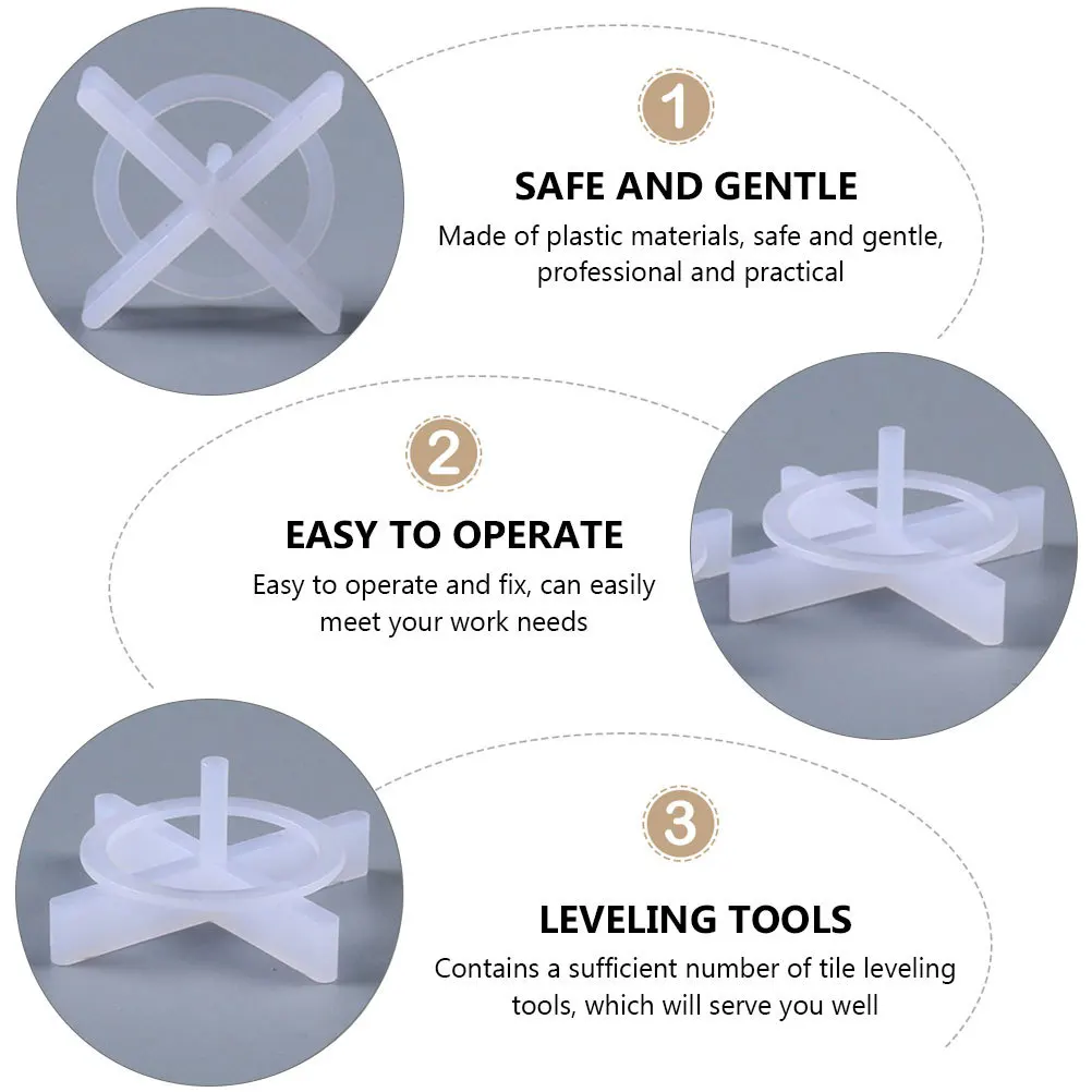 

200pcs Tile Leveling System Cross Spacers Removable Tiling Tools For Wall Floor Installation Plastic Tile Spacer Kit Tiles