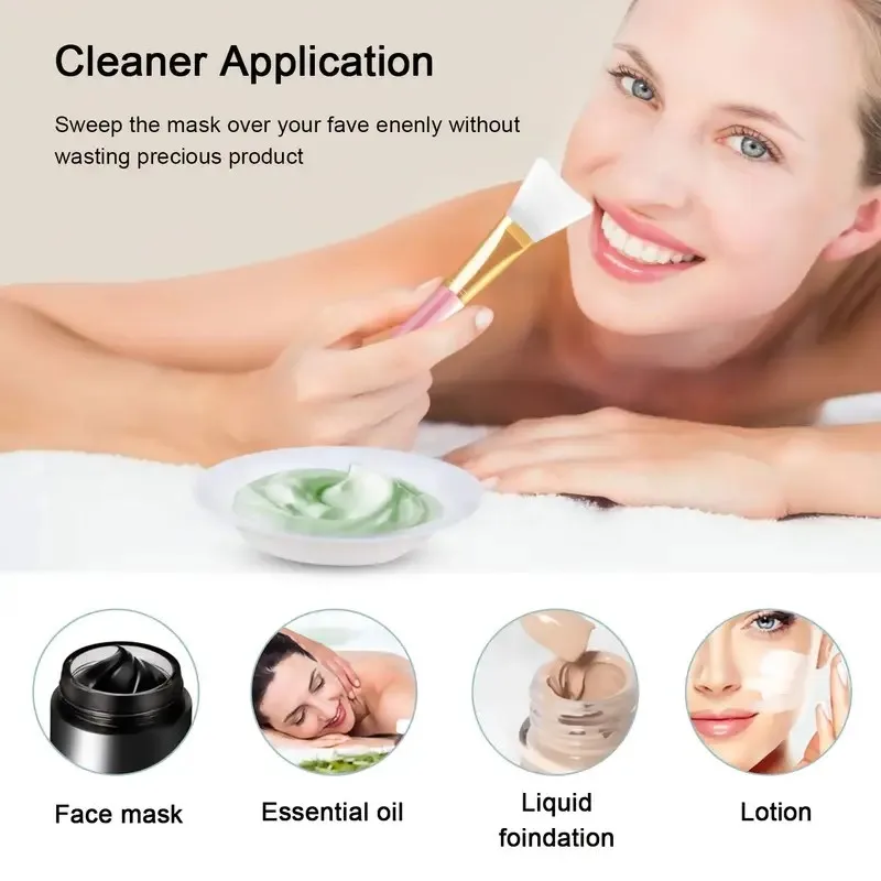 Professional Silicone Mask Brush Candy Color Facial Mud Soft Tip Applicator Making Tools Face Mask Glue Brush DIY Makeup Brush