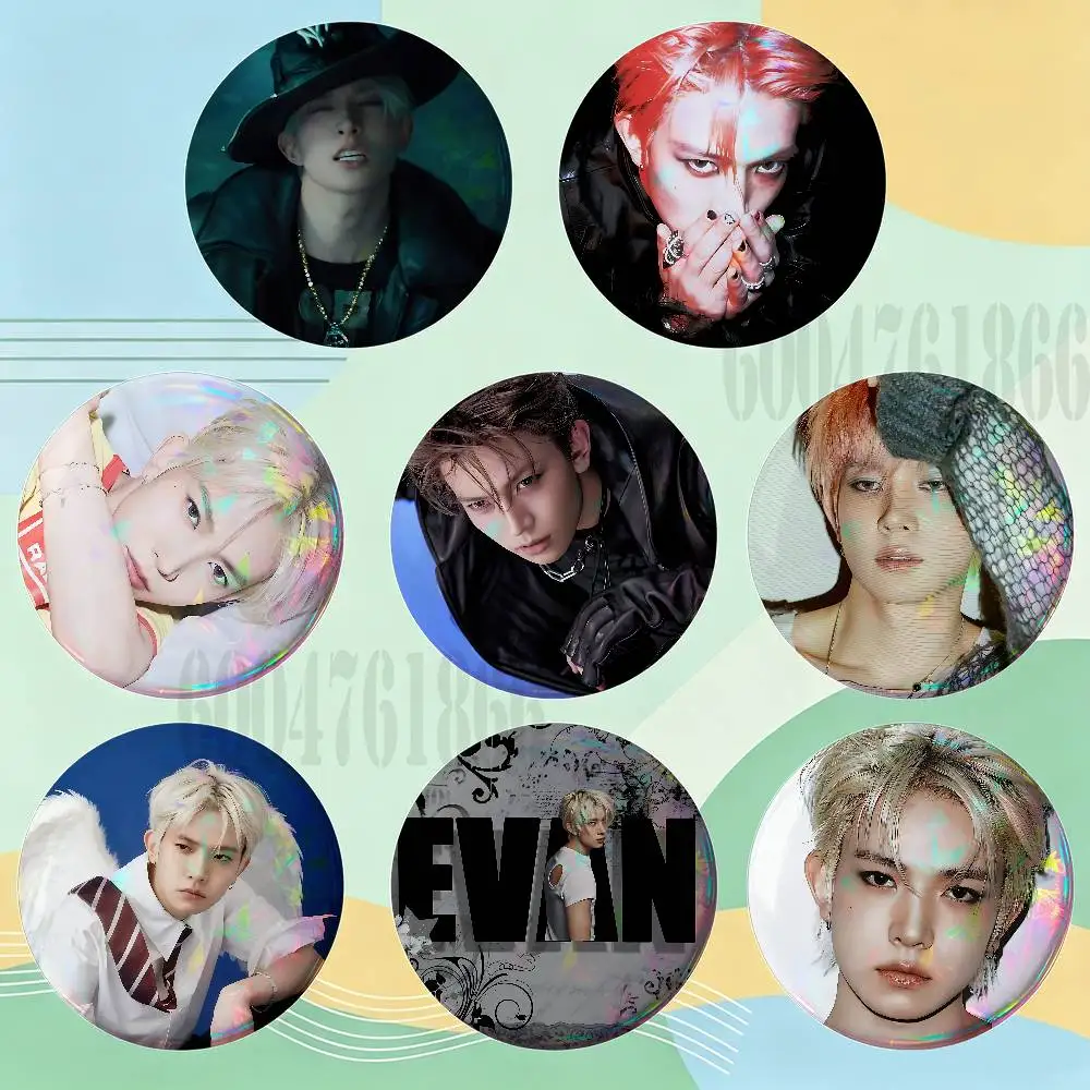 E-Evan Ride or Die H-Heeseung HD Print Badges Pretty Round Display Brooches IP merchandise 32mm 58mm 75mm 44mm 25mm