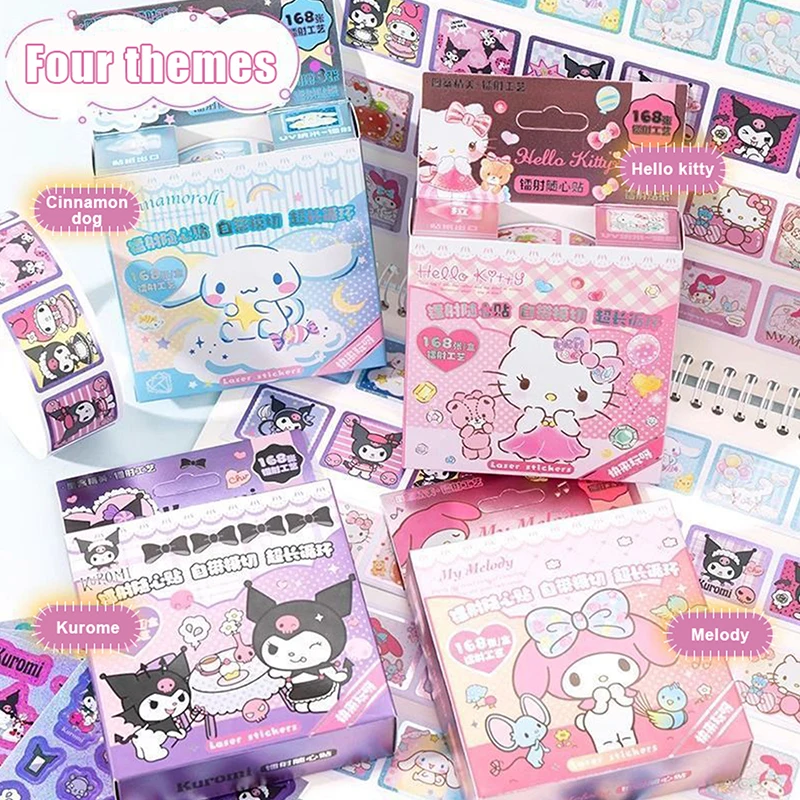 

Sanrio Anime Stickers Kawaii Sanrio Hello Kitty Kuromi Cinnamoroll Pochacco Stickers DIY Stationery Cute Cartoon Sticker Gift