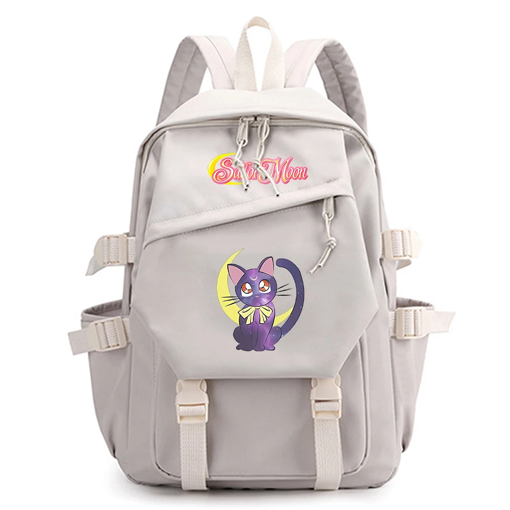 Sailors Moons Schoolbag Casual Cute Cartoon Backpack Large Capacity Colour Waterproof Student Satchel Travel Kids Birthday Gifts